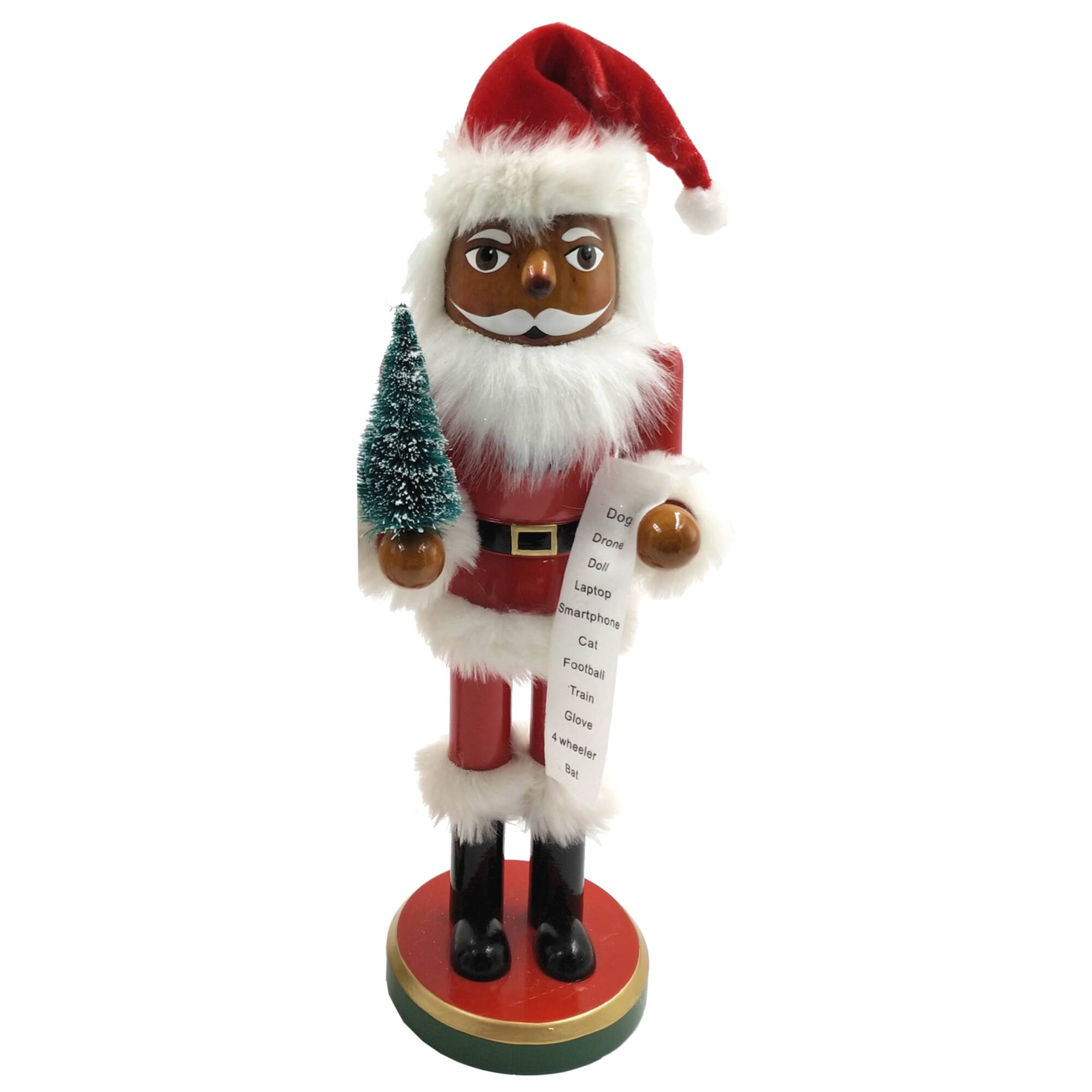 Santa's Workshop 14" Santa With Tree & List Nutcracker